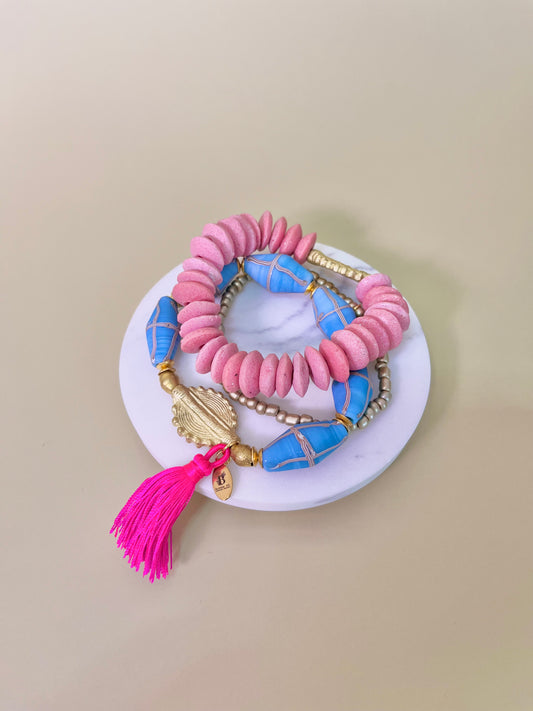 Recycled Glass Trio Bracelets