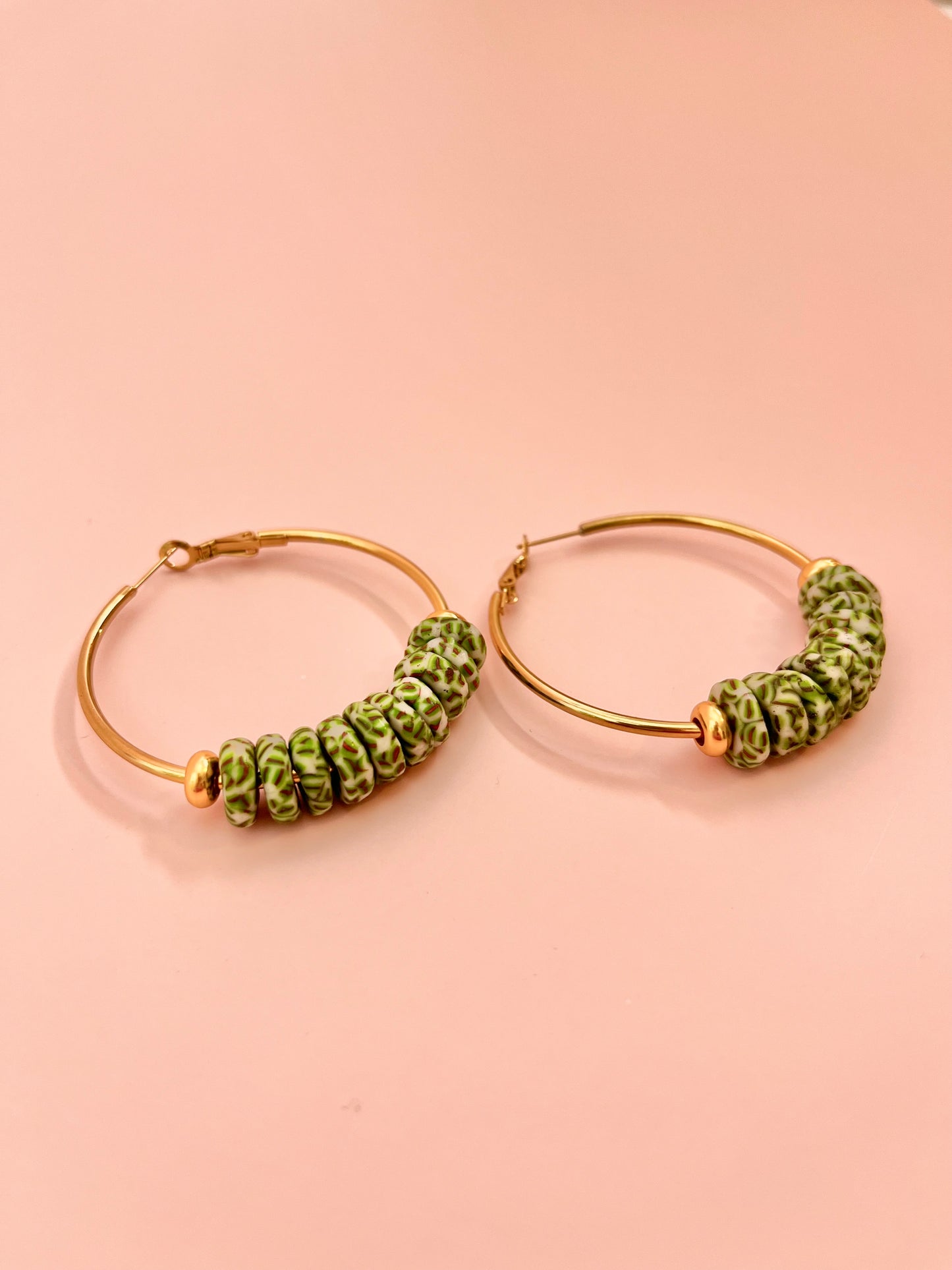Earth Green Earrings