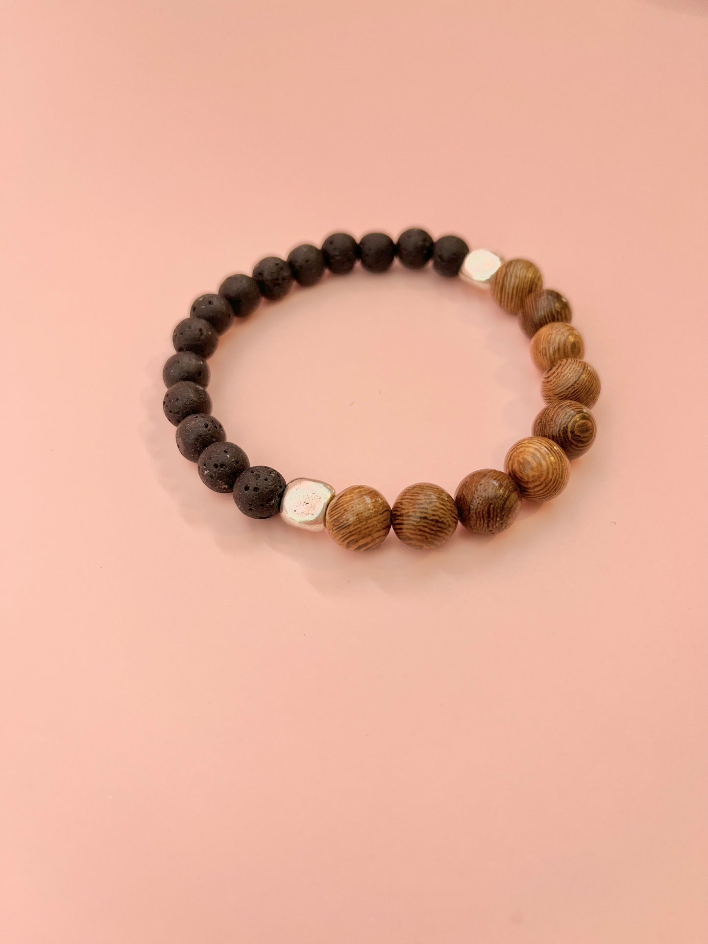 Wood & Lava Rock Men’s Bracelet