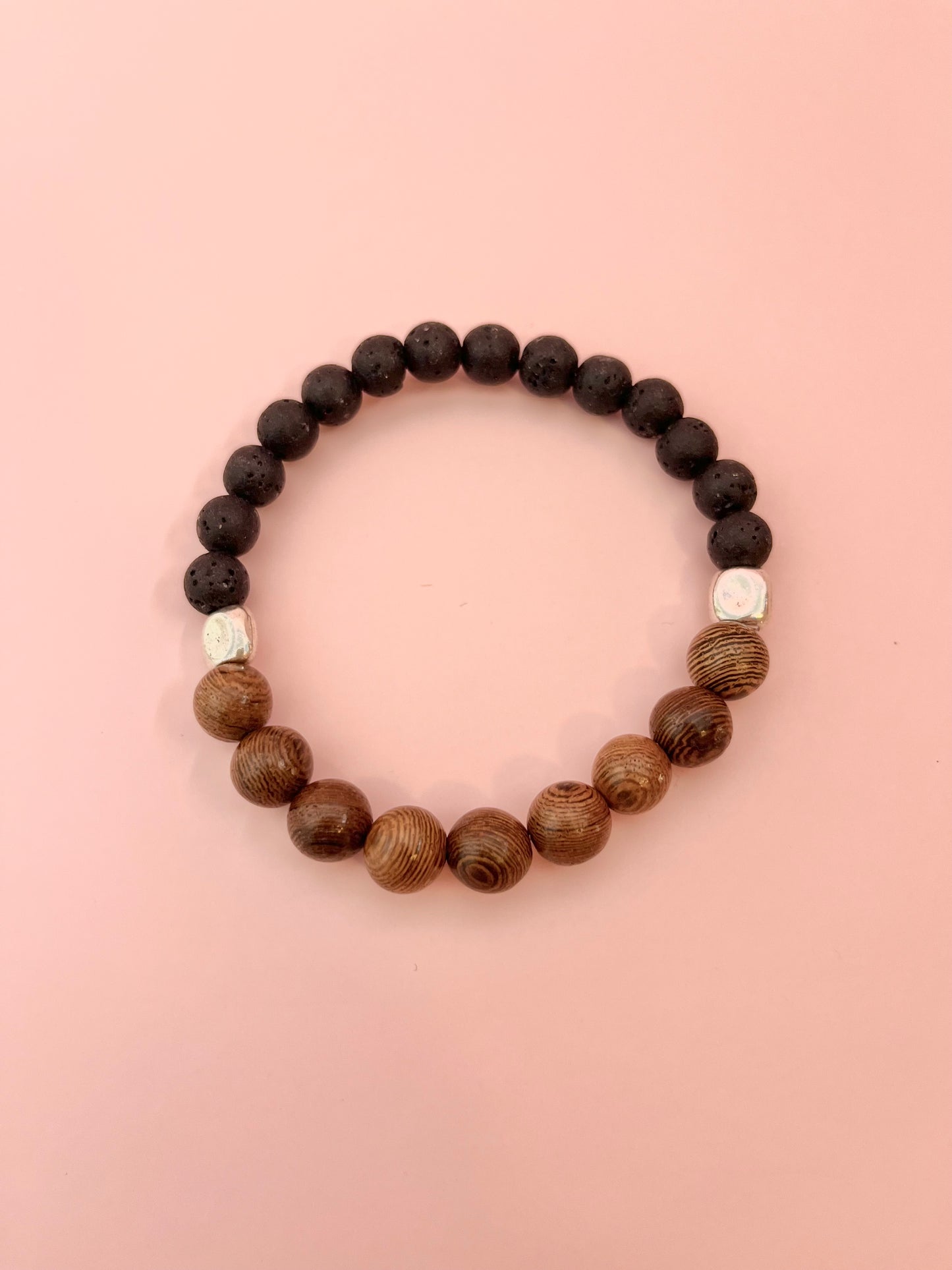 Wood & Lava Rock Men’s Bracelet