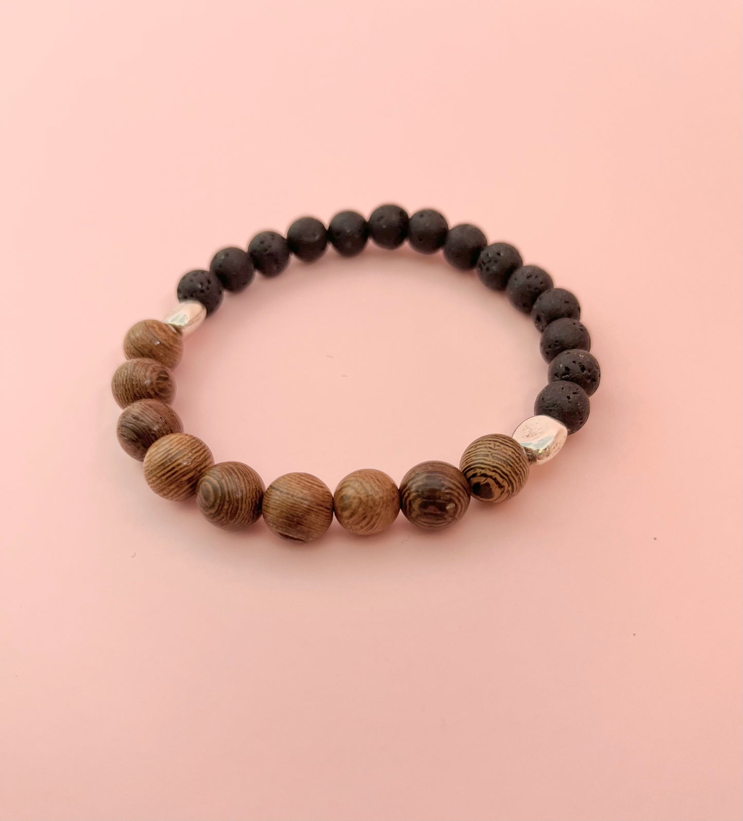 Wood & Lava Rock Men’s Bracelet