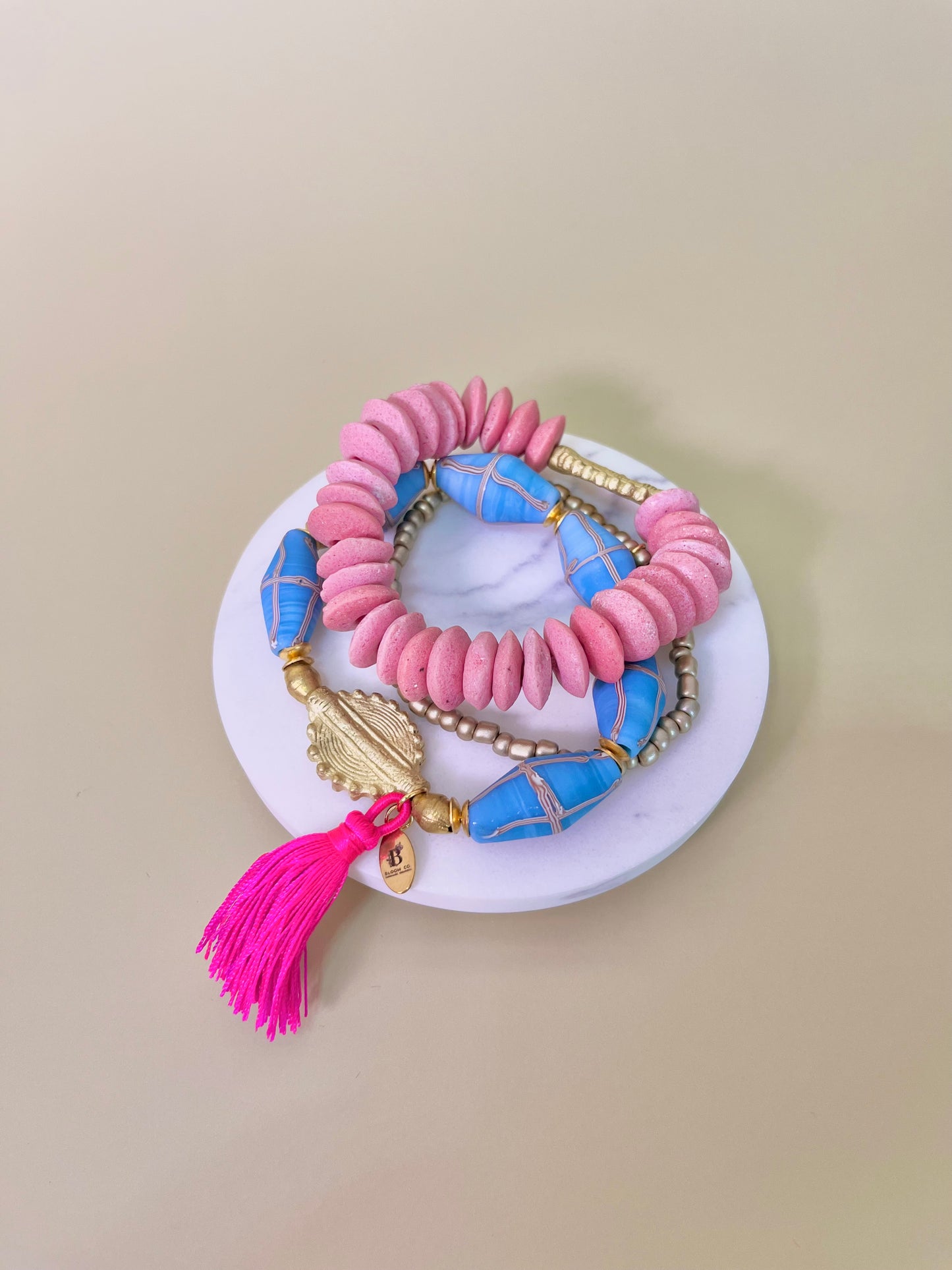 Recycled Glass Trio Bracelets