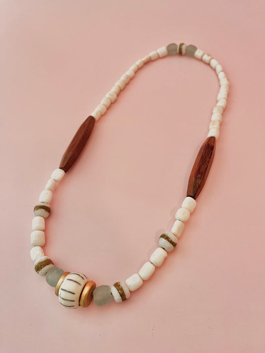 Bone White Necklace