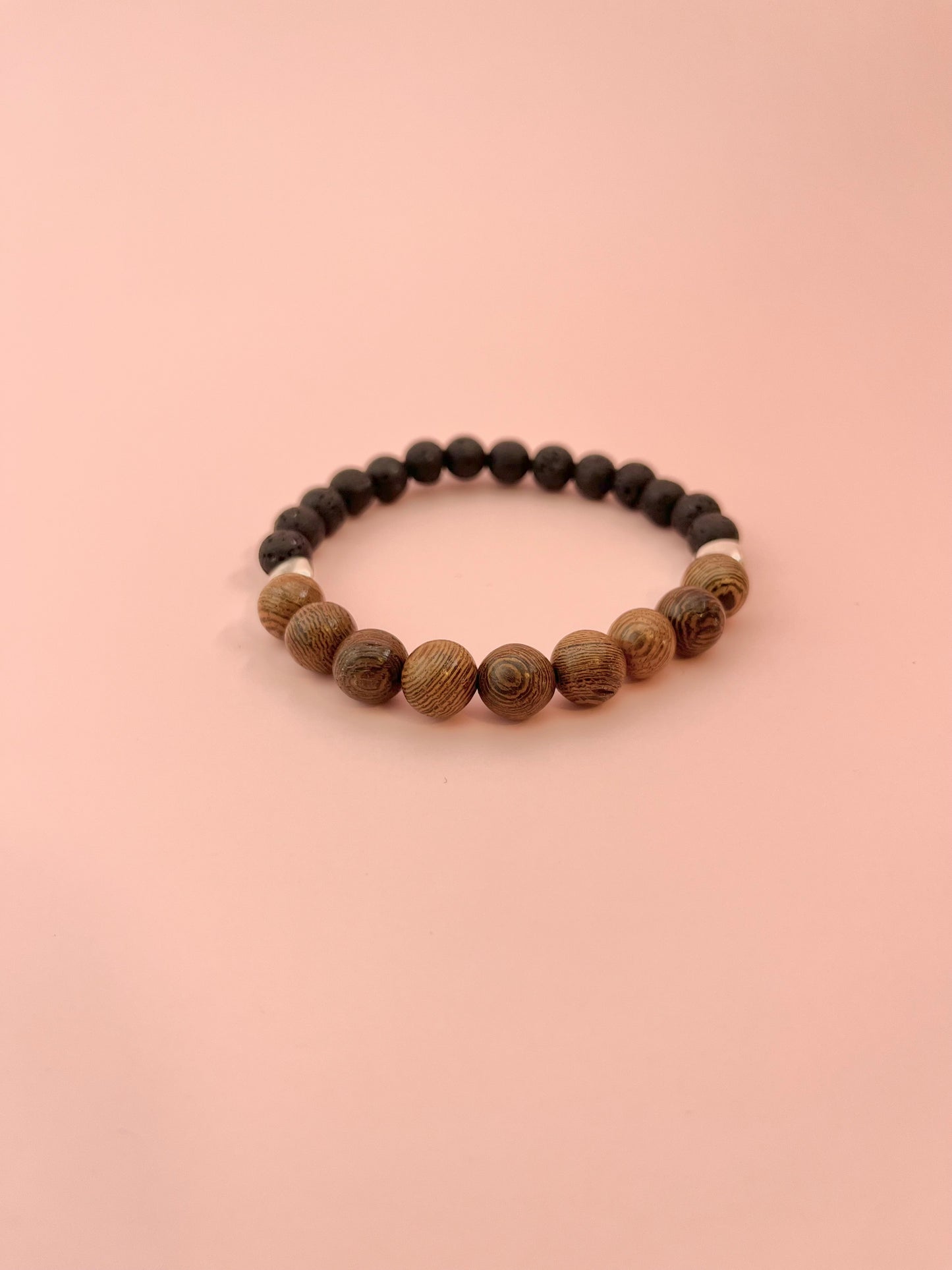 Wood & Lava Rock Men’s Bracelet