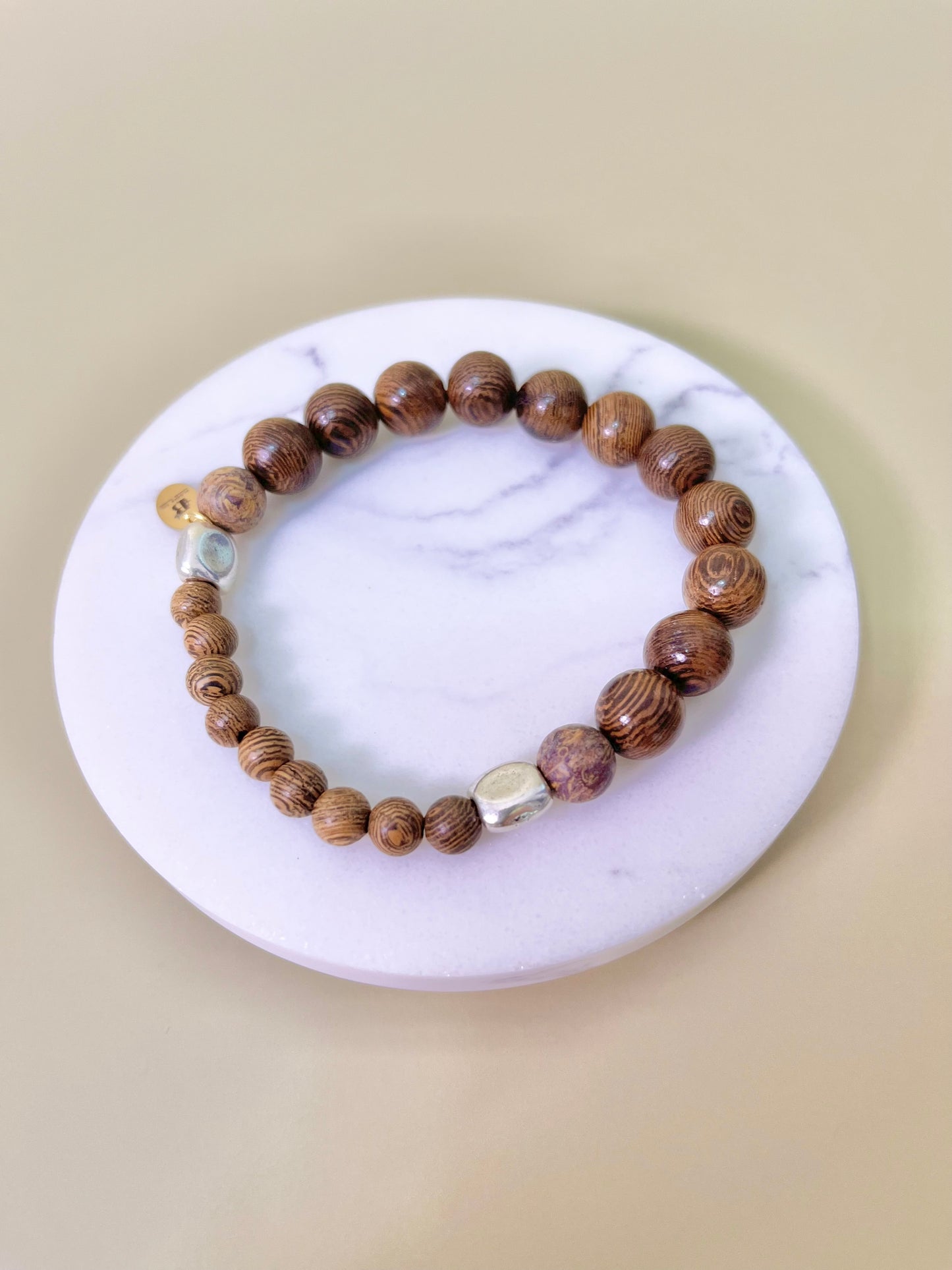 Rosewood & Stone Beads Bracelet