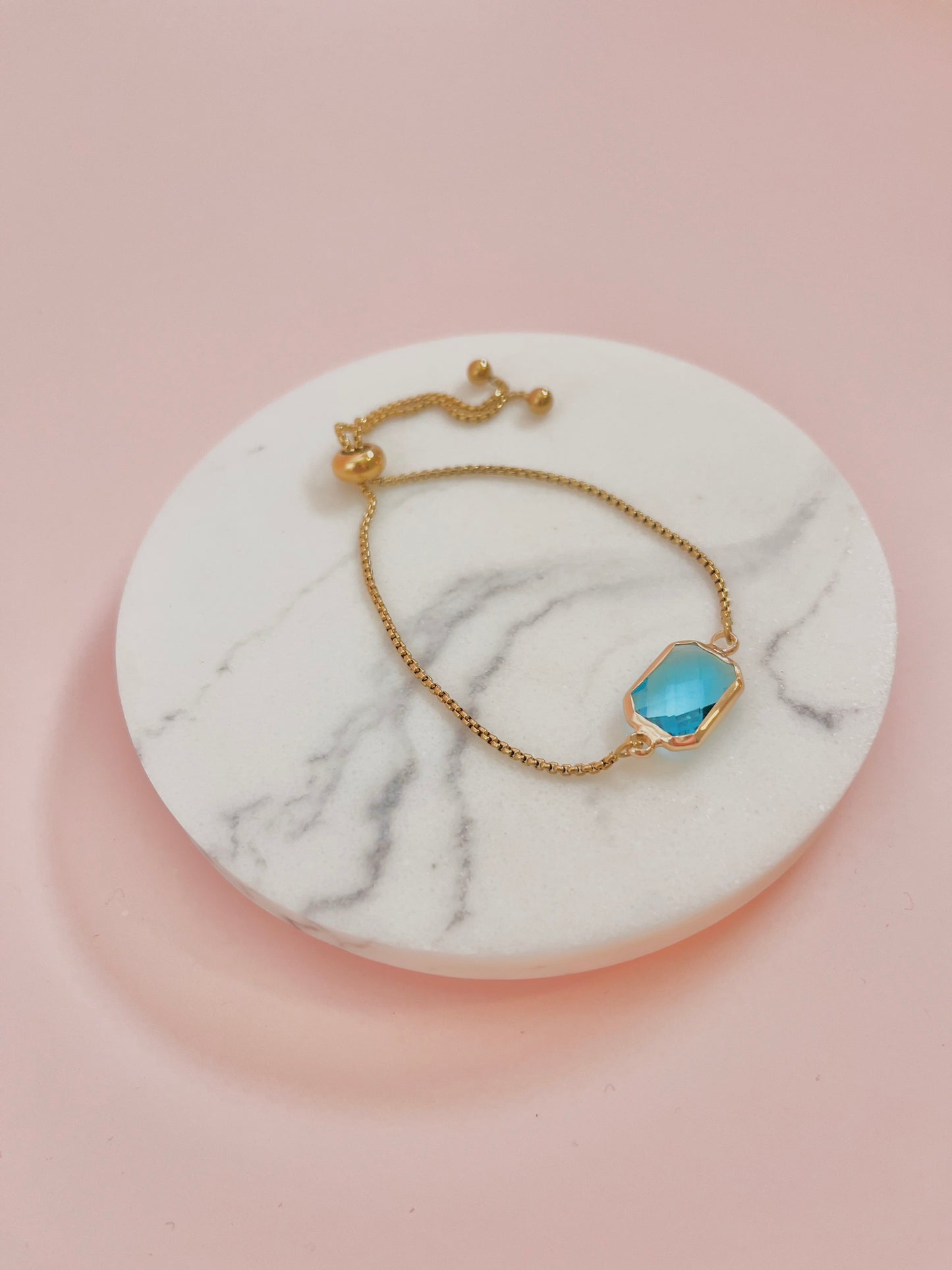 Aquamarine Slider Bracelet