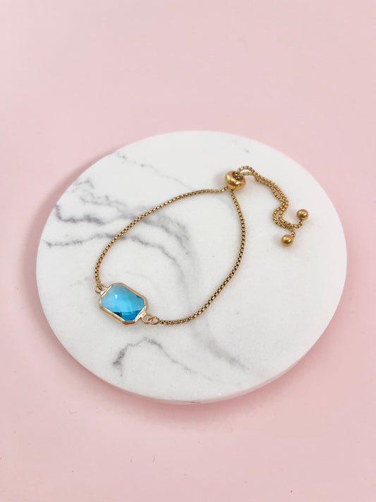 Aquamarine Slider Bracelet