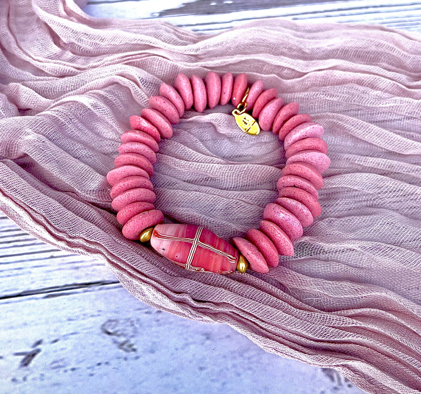 Java Rose & Cross Bracelet