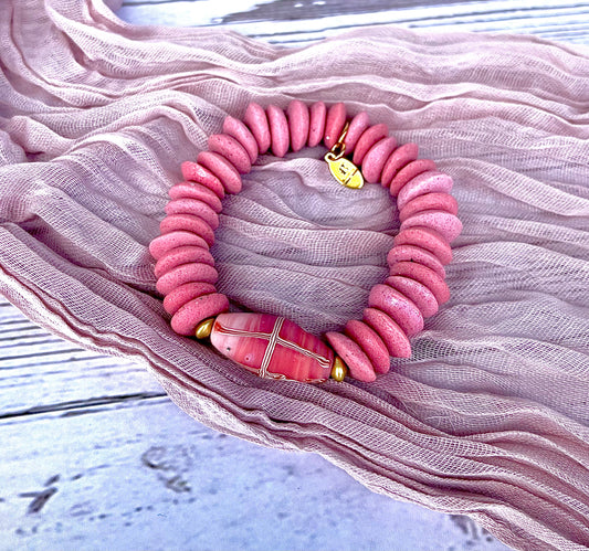 Java Rose & Cross Bracelet